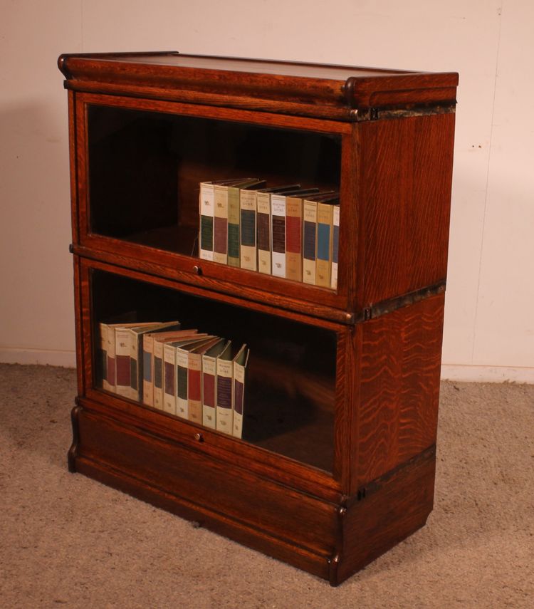 Globe Wernicke Bücherregal aus Eiche, 2er-Set