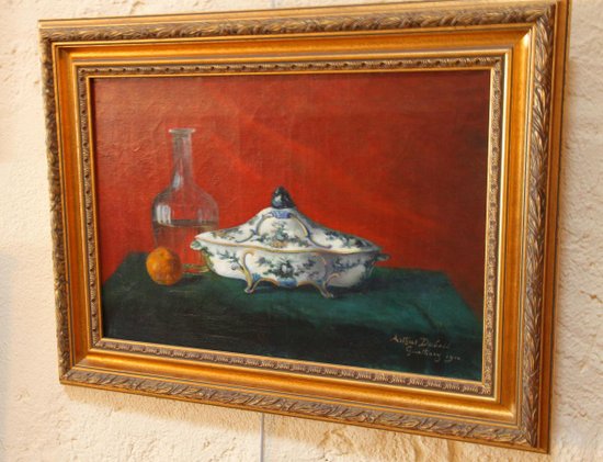 Une Nature Morte à l'Orange Signée Arthur Dubois Guethary, 1900