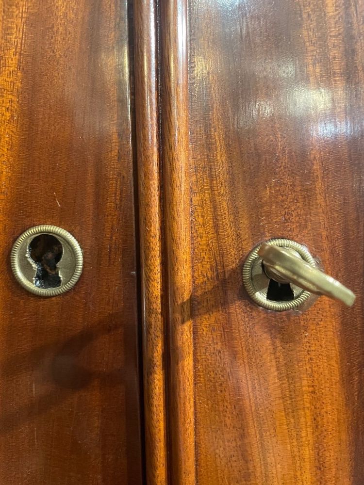 Two Charles X Period Mahogany Bodies Forming a Display Case