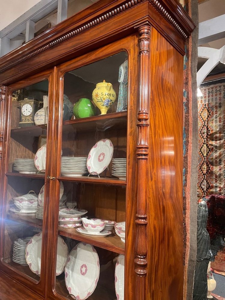 Two Charles X Period Mahogany Bodies Forming a Display Case