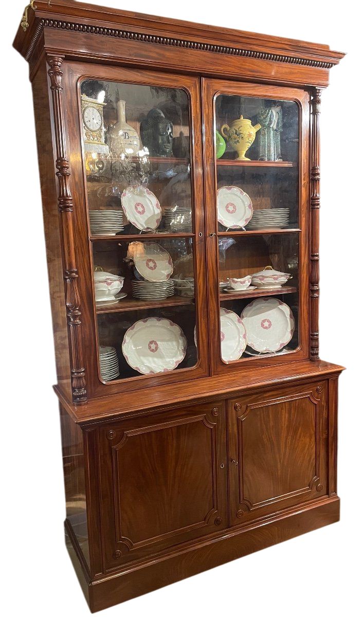 Two Charles X Period Mahogany Bodies Forming a Display Case