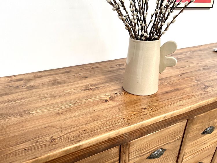 Meuble de métier vintage à 24 tiroirs en pin massif – années 50
