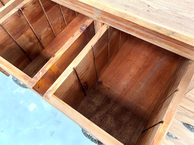 Meuble de métier vintage à 24 tiroirs en pin massif – années 50