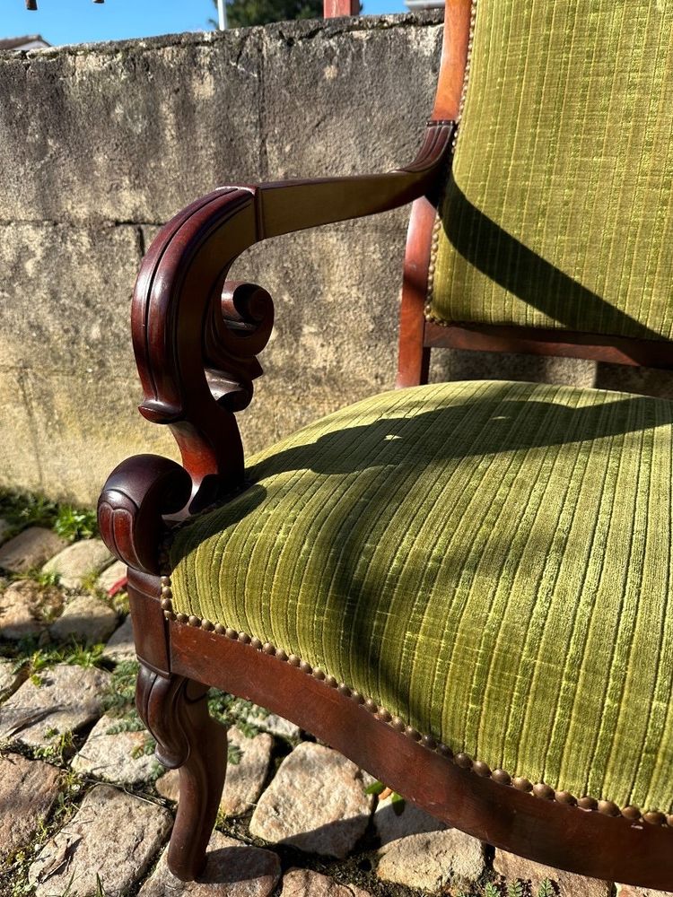 Paire De Fauteuils D’époque Charles X En Acajou 