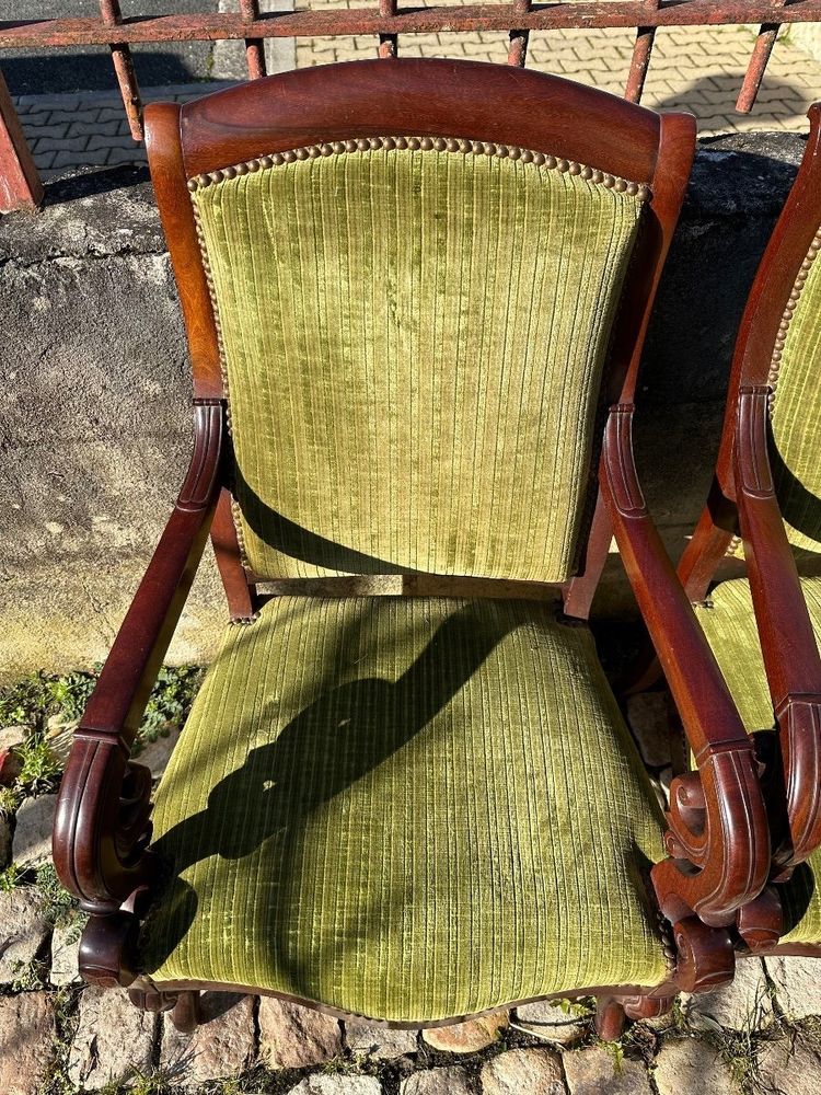 Paire De Fauteuils D’époque Charles X En Acajou 