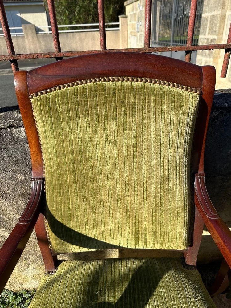 Paire De Fauteuils D’époque Charles X En Acajou 