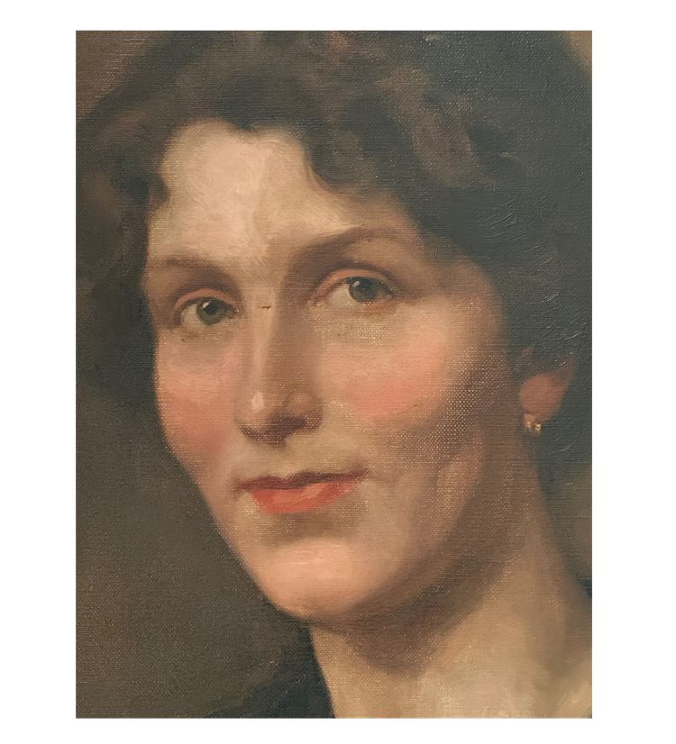 Portrait of a woman in the Bloomsbury style