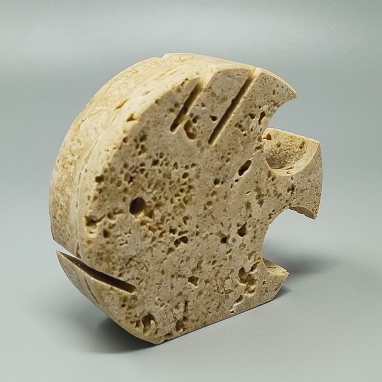 Sculpture originale de poisson en travertin des années 1970 par Enzo Mari pour F.lli Mannelli