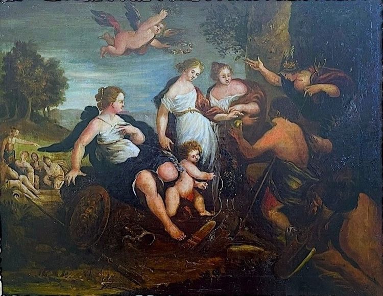 Scuola francese del XVII secolo - Il giudizio di Paride