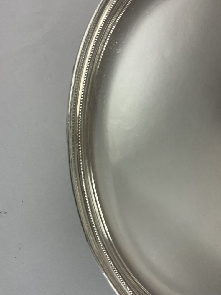 Servier- oder Obstschale aus versilbertem Metall