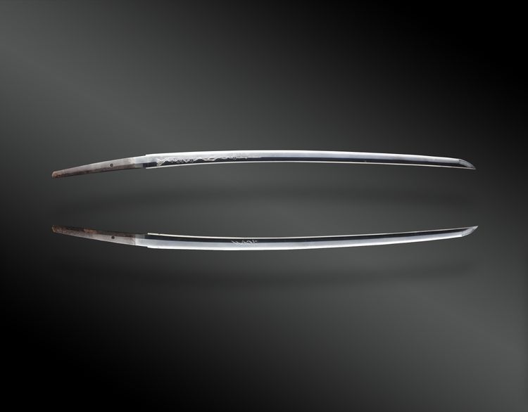 Spada giapponese, katana in shirasaya, koshirae, certificato NTHK. Giappone, fine EDO (era Kansei)