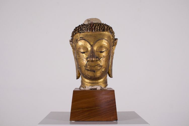 Grande testa di Buddha in stucco, Regno di Ayutthaya