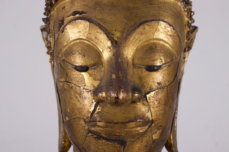 Grande testa di Buddha in stucco, Regno di Ayutthaya