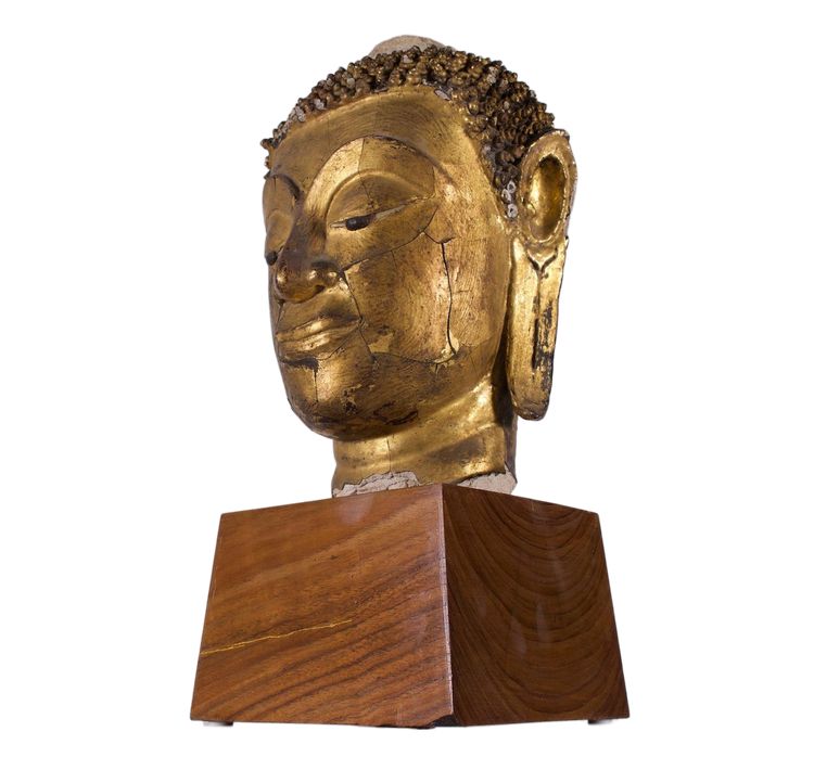 Grande testa di Buddha in stucco, Regno di Ayutthaya