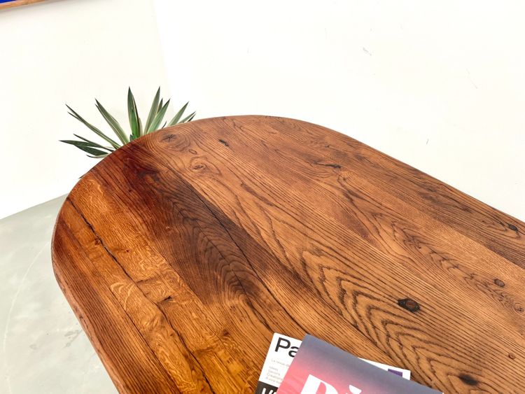 Large antique oval table in solid oak – Circa 1900