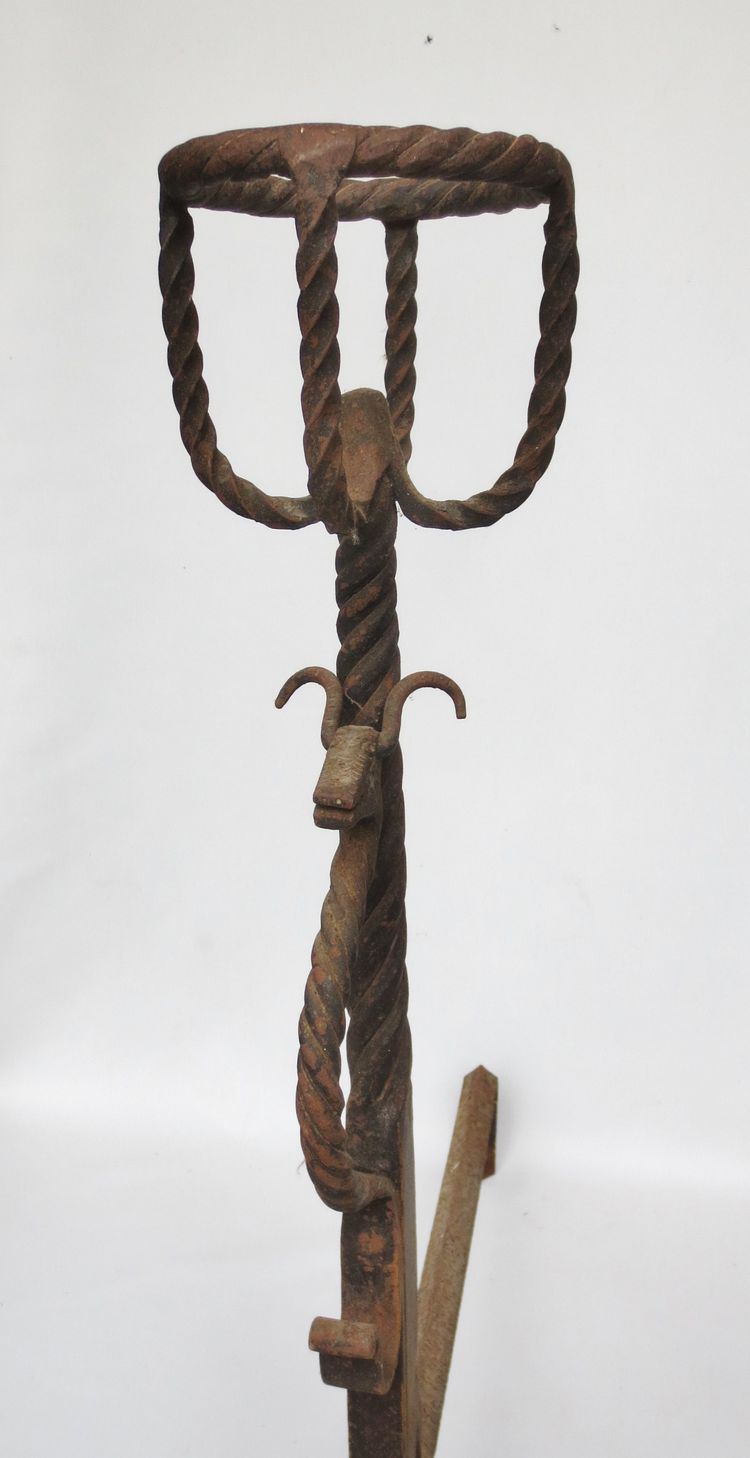 Pair of andiers, 19th century.