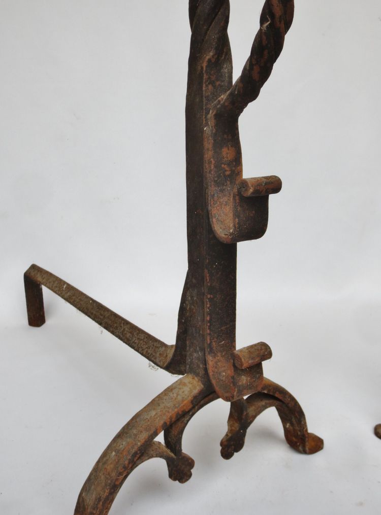 Pair of andiers, 19th century.
