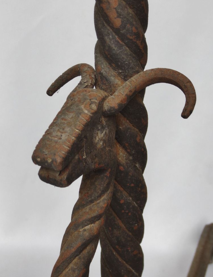 Pair of andiers, 19th century.