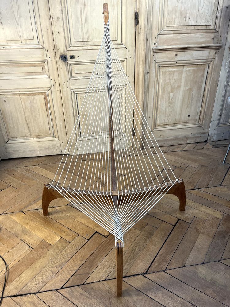 Sedia Harp Design scandinavo Edizione anni '70