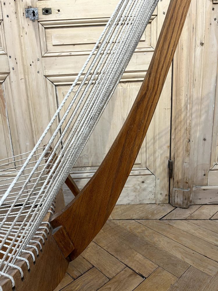 Sedia Harp Design scandinavo Edizione anni '70