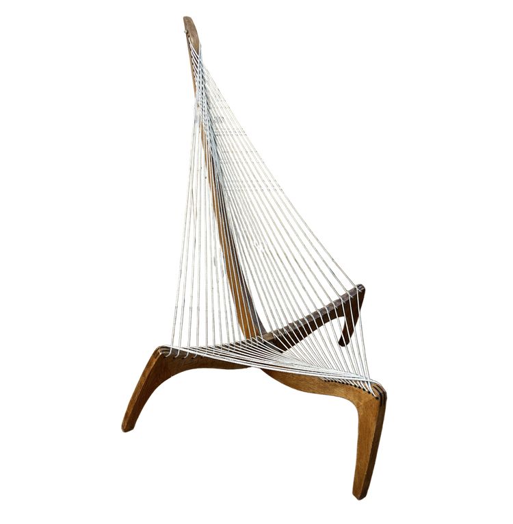 Sedia Harp Design scandinavo Edizione anni '70