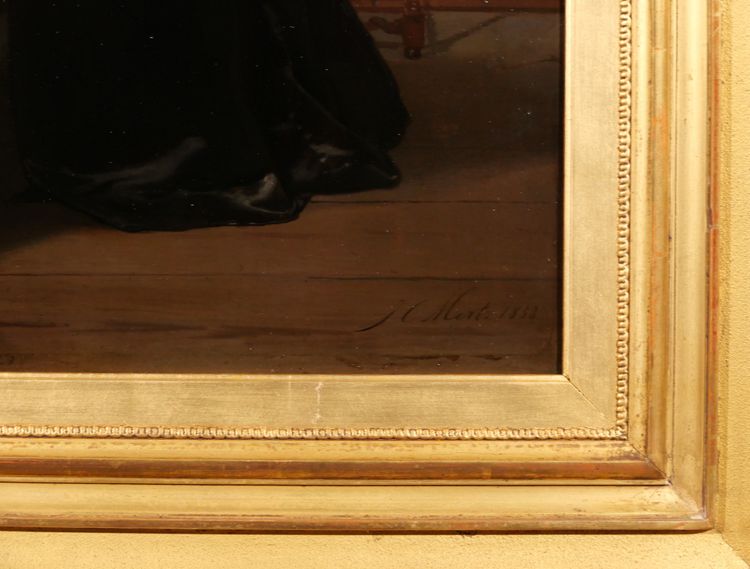 Johannes Cornelis Mertz 1819-1891 Reading the Letter, painting, 1858 Netherlands, Vermeer