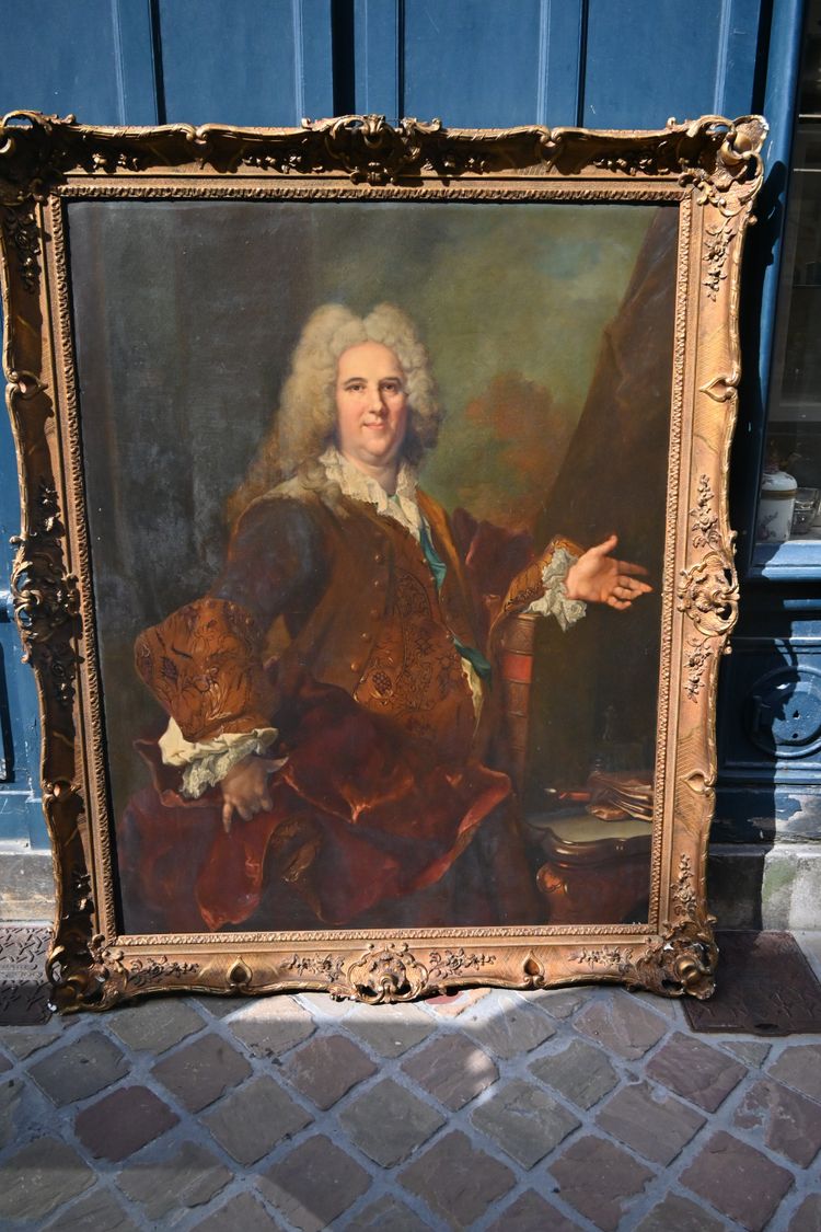 Largillière, important portrait of the Marquis de Vaucel