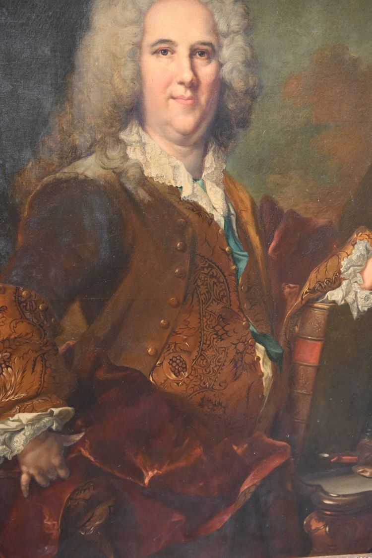 Largillière, important portrait of the Marquis de Vaucel