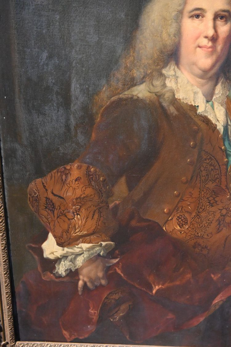 Largillière, important portrait of the Marquis de Vaucel