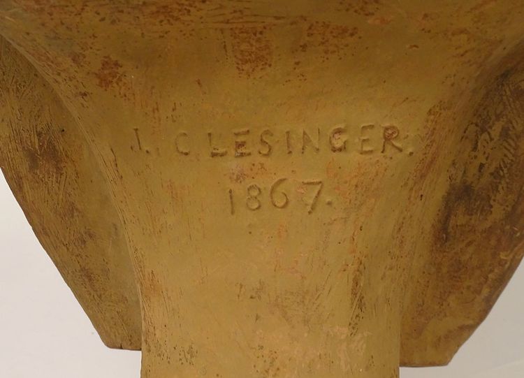 Busto scultoreo di Cristo coronato di spine J.-B. Clésinger terracotta 61 cm XIX secolo