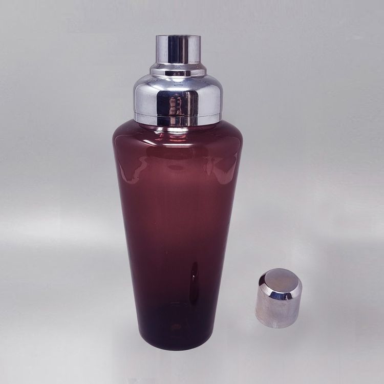Superbe shaker violet des années 1970 en verre de Murano. Fabriqué en Italie.
