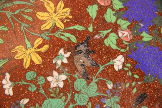 Plat Chinois En émail Cloisonné d'époque XIXème Siècle