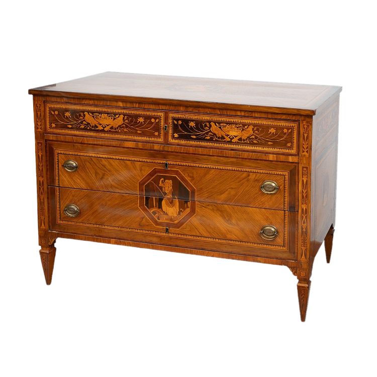 Commode ancienne Louis XVI Lombardie (Italie) 18siècle.