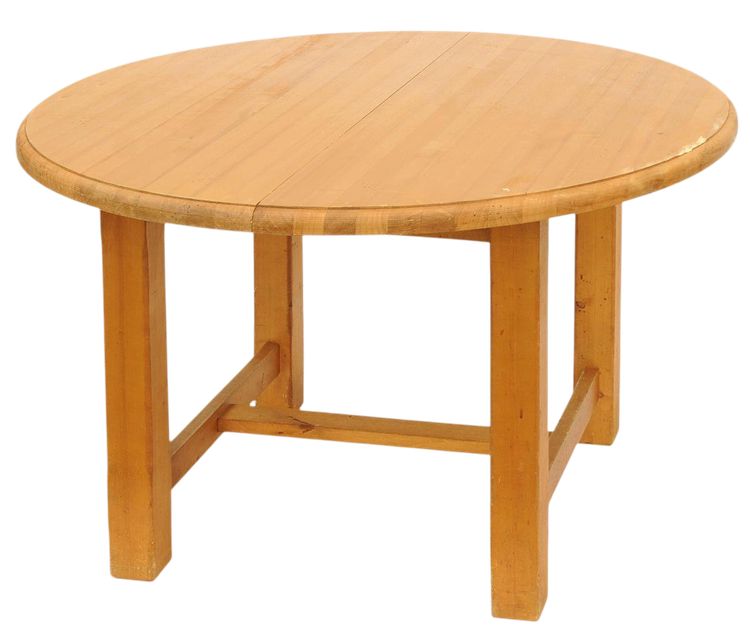 Table ronde pin massif