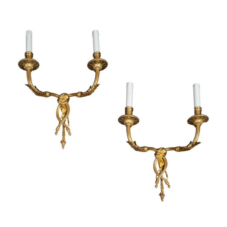Paire d'appliques anciennes, France, XIXe siècle.