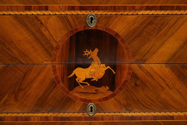 Commode ancienne Lombarde (Italie) Louis XVI,  18siècle.