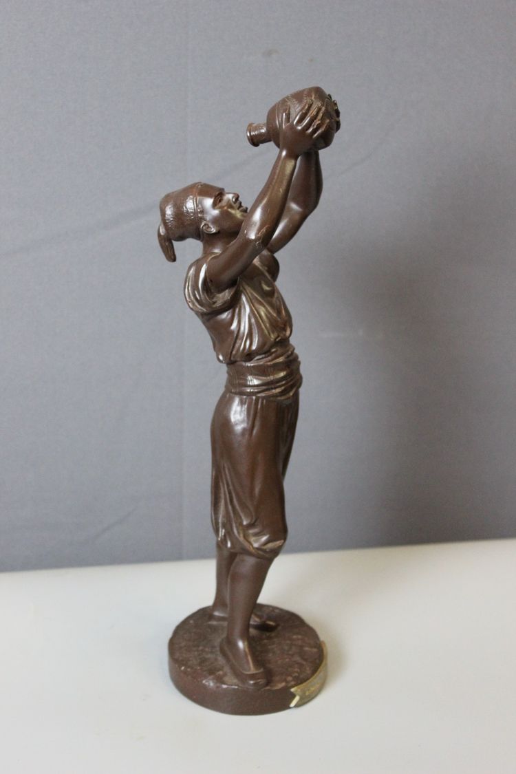 Bronze , Young Tunisian with a jug by Jean Didier Debut XIX
