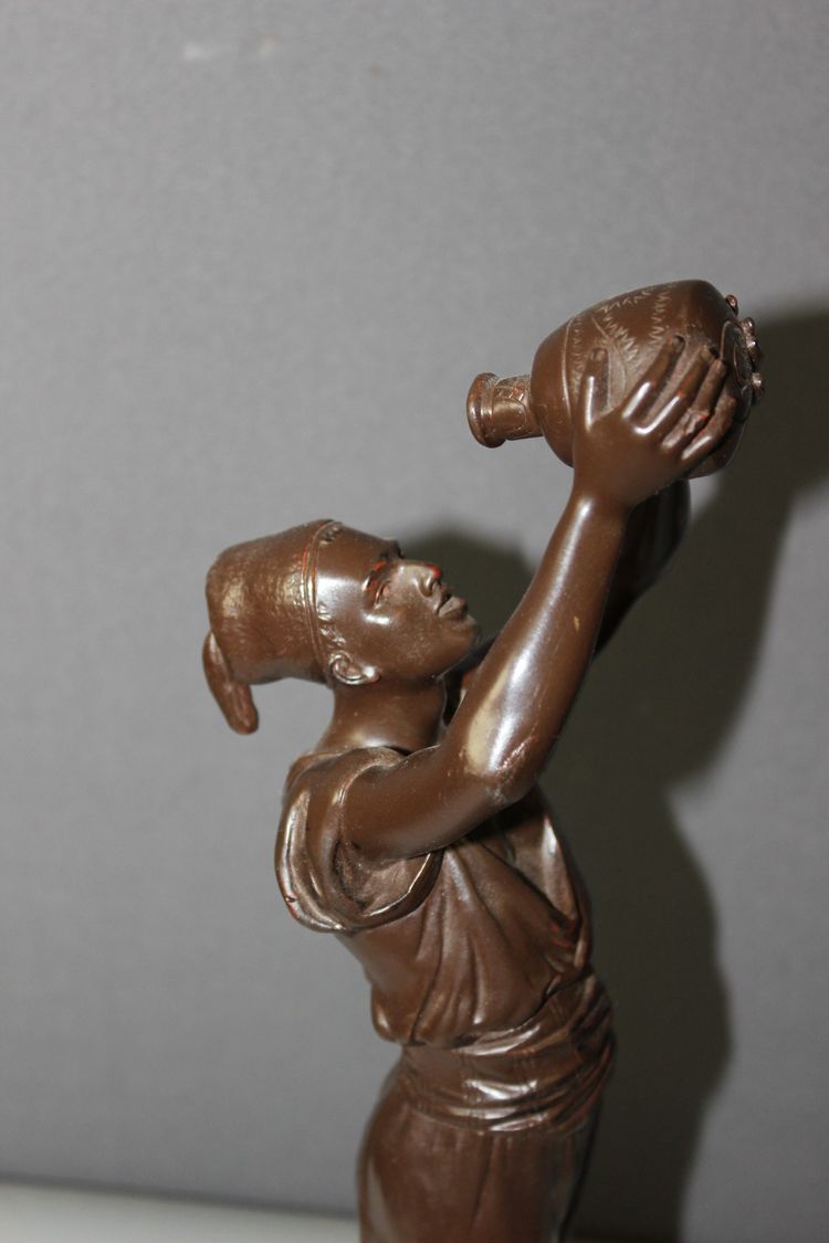 Bronze , Young Tunisian with a jug by Jean Didier Debut XIX