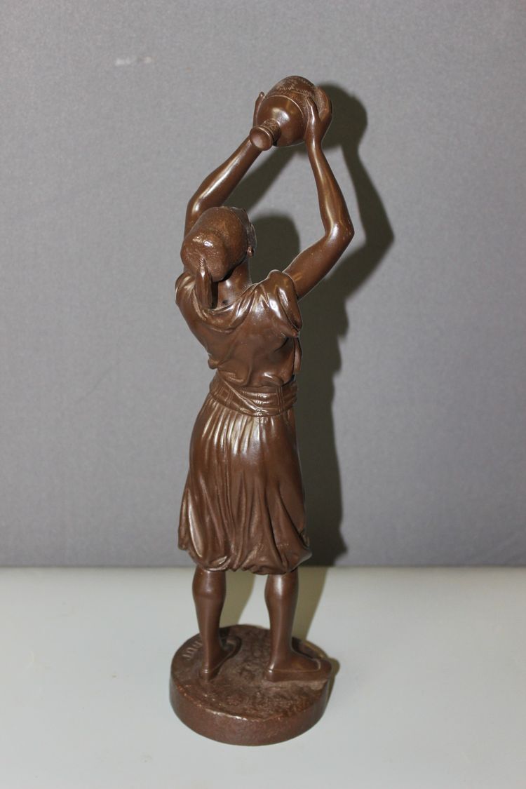 Bronze , Young Tunisian with a jug by Jean Didier Debut XIX