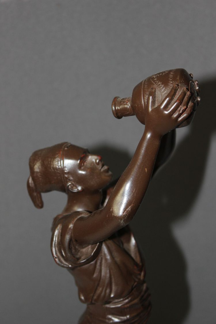 Bronze , Young Tunisian with a jug by Jean Didier Debut XIX