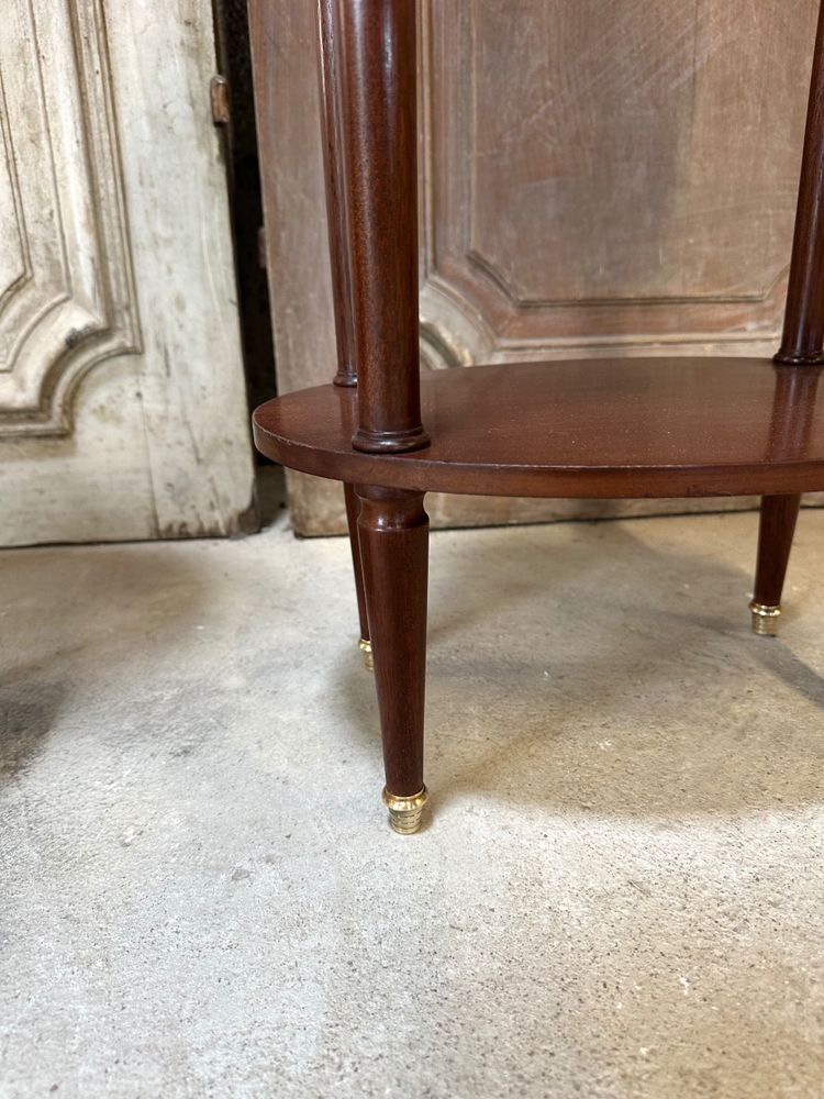Pair of Louis XVI style mahogany bedside tables circa 1960