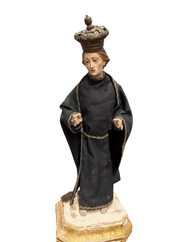 Sculpture ancienne de Sam Gabriel de Notre-Dame des Douleurs, XVIIIe siècle, 55x23x20cm