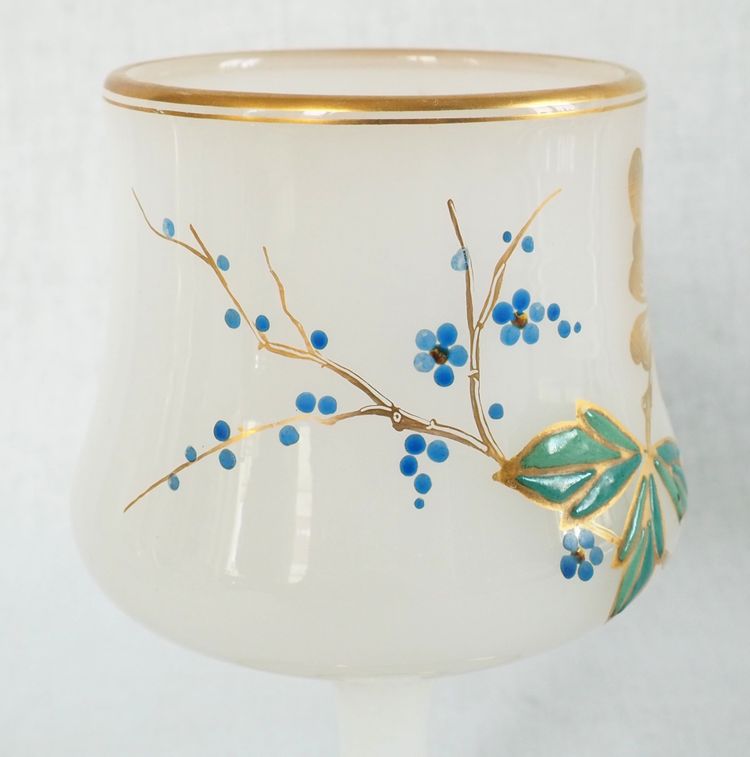 Baccarat - gilded and enameled opaline night service, Napoleon III period, circa 1860