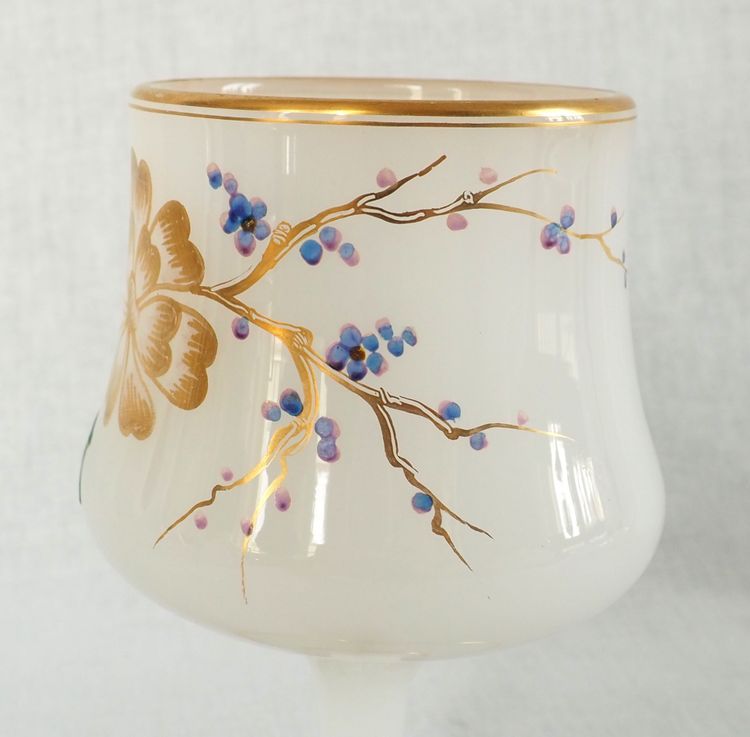 Baccarat - gilded and enameled opaline night service, Napoleon III period, circa 1860