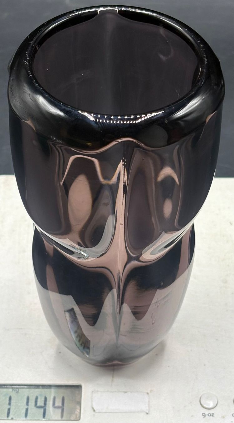 COLORED GLASS VASE
