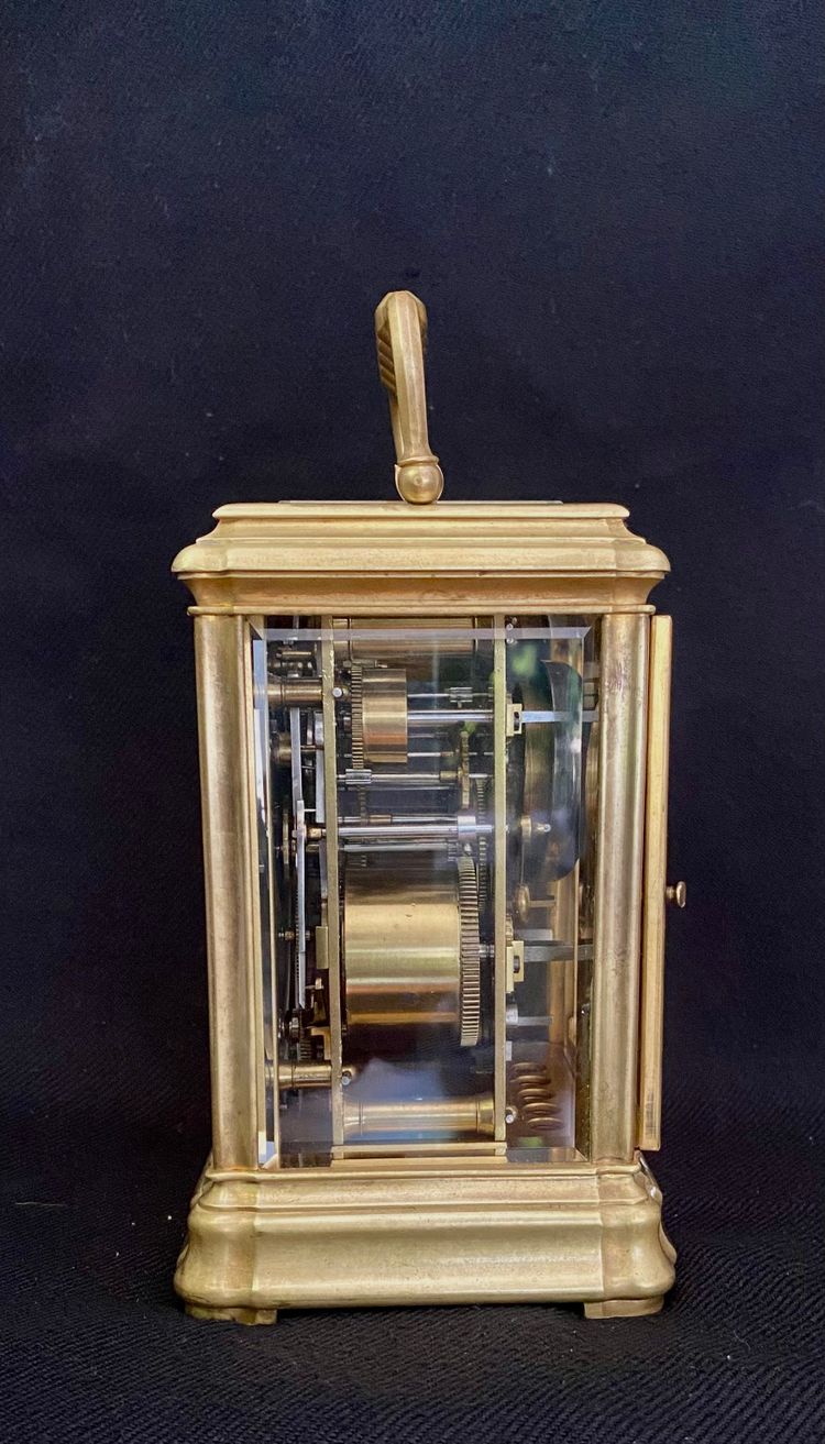 Carriage clock " grande sonnerie, petite sonnerie, silence " circa 1880