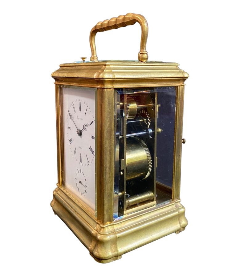 Carriage clock " grande sonnerie, petite sonnerie, silence " circa 1880