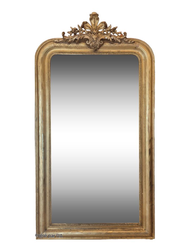 Louis Philippe gilded cartouche mirror