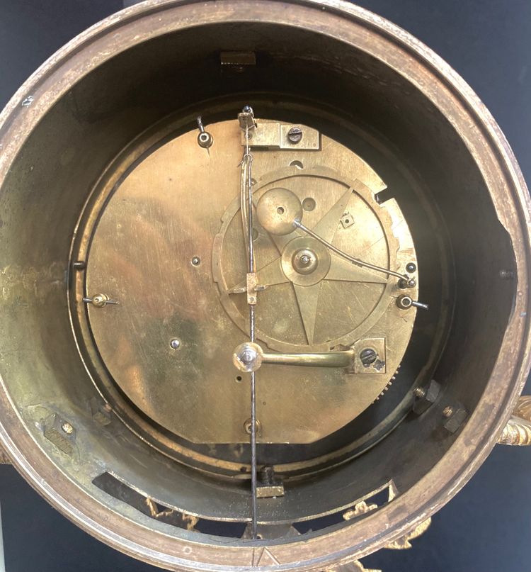 Marble and gild bronze portico clock circa 1780