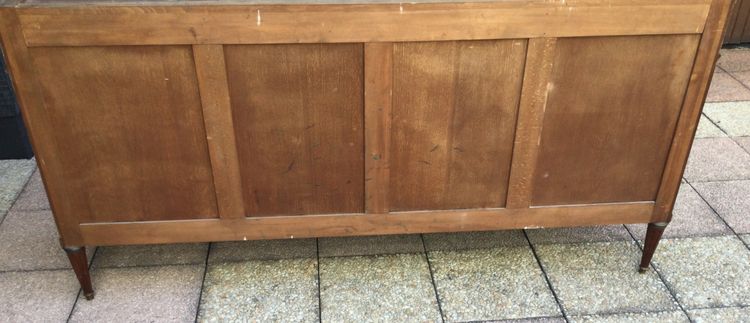 A Louis XVI-style enfilade sideboard in varnished mahogany